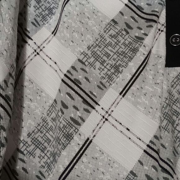 Diana Belle Shirt Ladies Extra Large Black White Short Sleeve - Picture 5 of 7